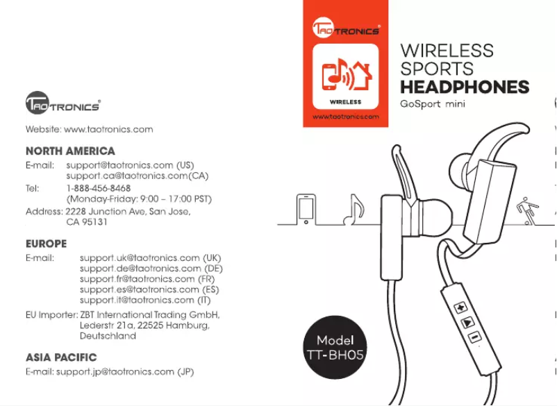 Image de la première page du manuel de l'appareil GoSport Mini TT-BH05