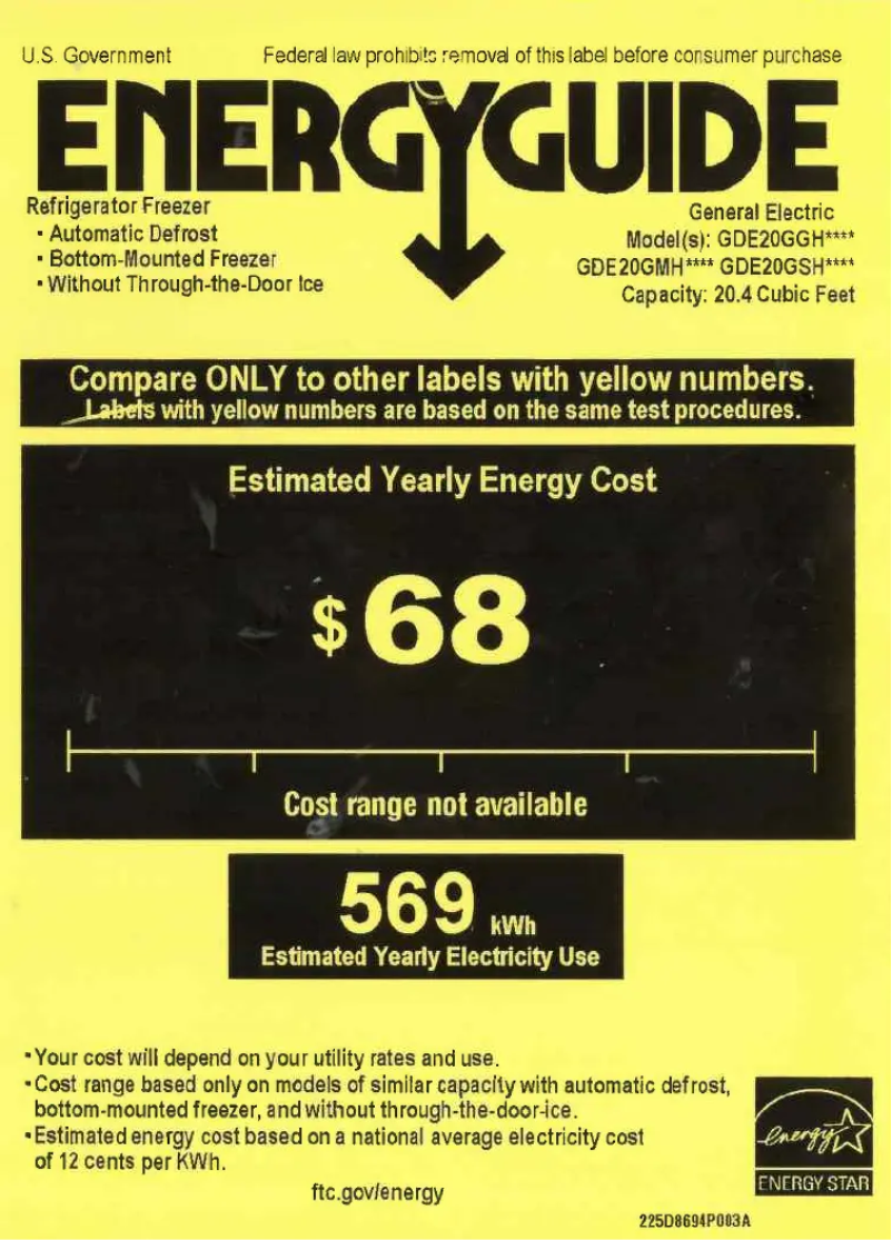 Imagen de la primera página del manual del dispositivo GDE20GGHBB