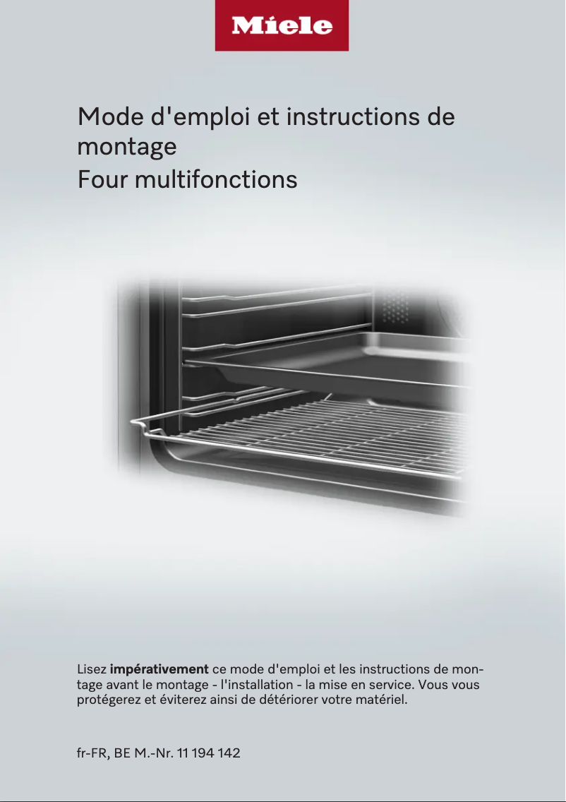 Page n°1 - Mode d'emploi Miele H 7860 BPX