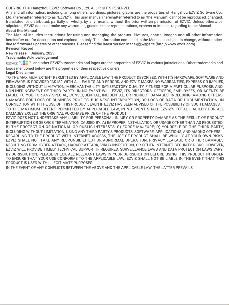 Página 1 del manual Manual de usuario EZVIZ SD7