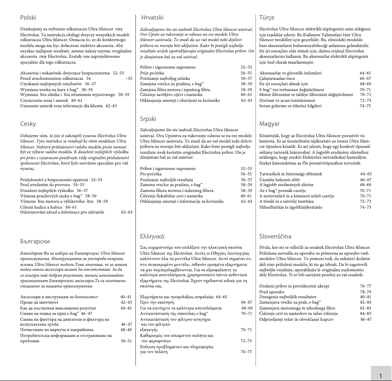 Page 1 de la notice Manuel utilisateur Electrolux Z 3365