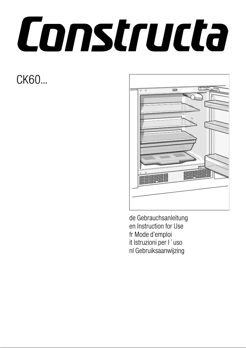 Page n°1 - Manuel utilisateur Constructa CK60144