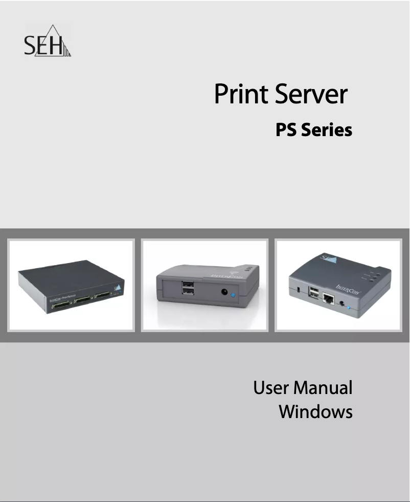Page n°1 - Manuel utilisateur SEH PS105