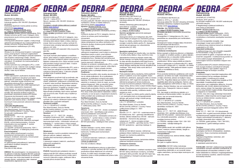 Page 1 de la notice Manuel utilisateur DEDRA BH1051