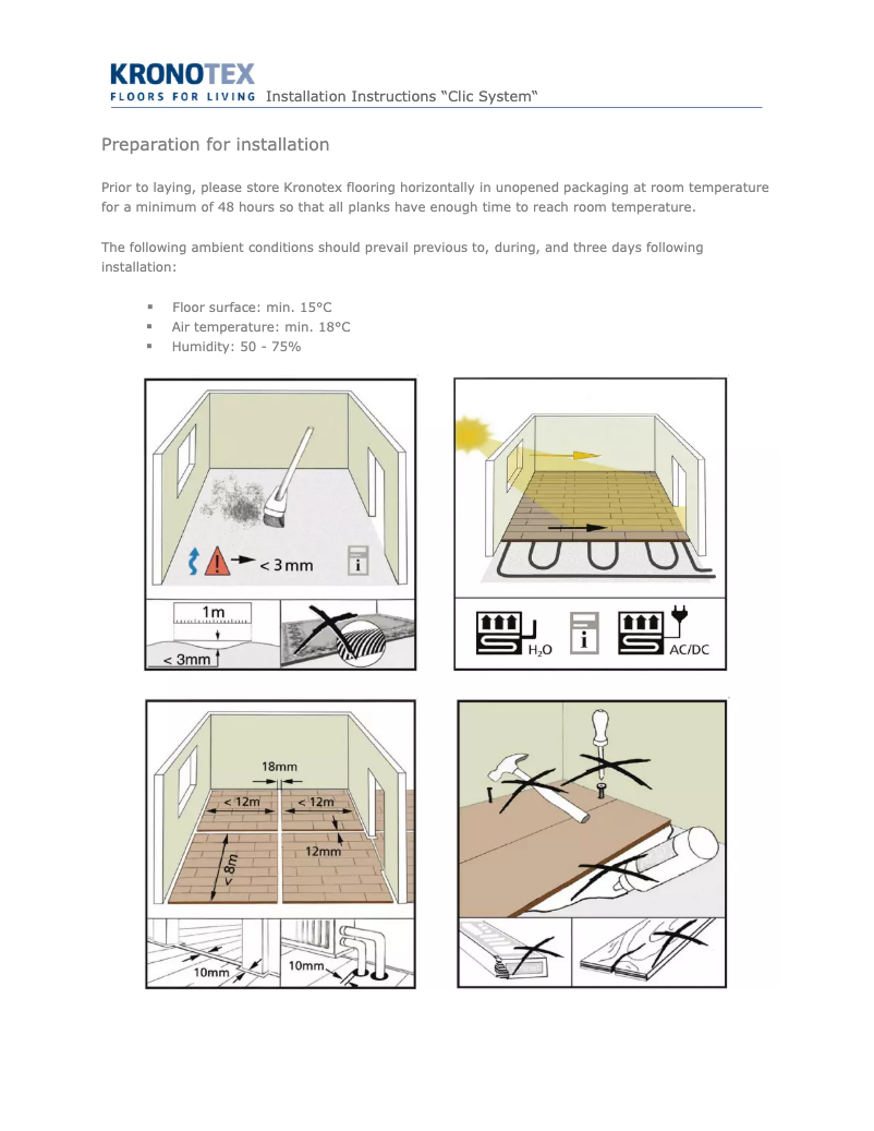 Page n°1 - Manuel utilisateur Kronotex Colorita