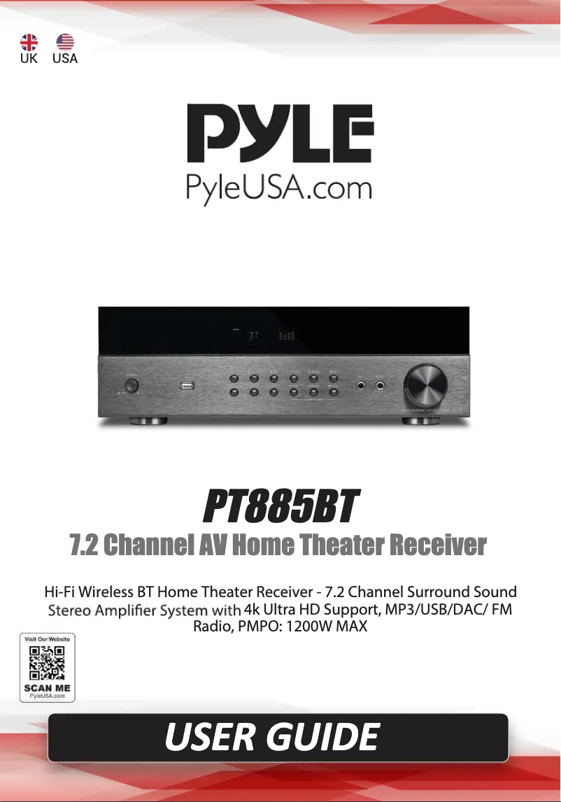 Page 1 de la notice Manuel utilisateur Pyle PT885BT