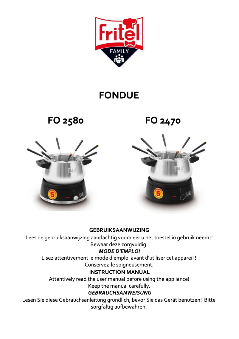 First page image of the manual for FO 2470