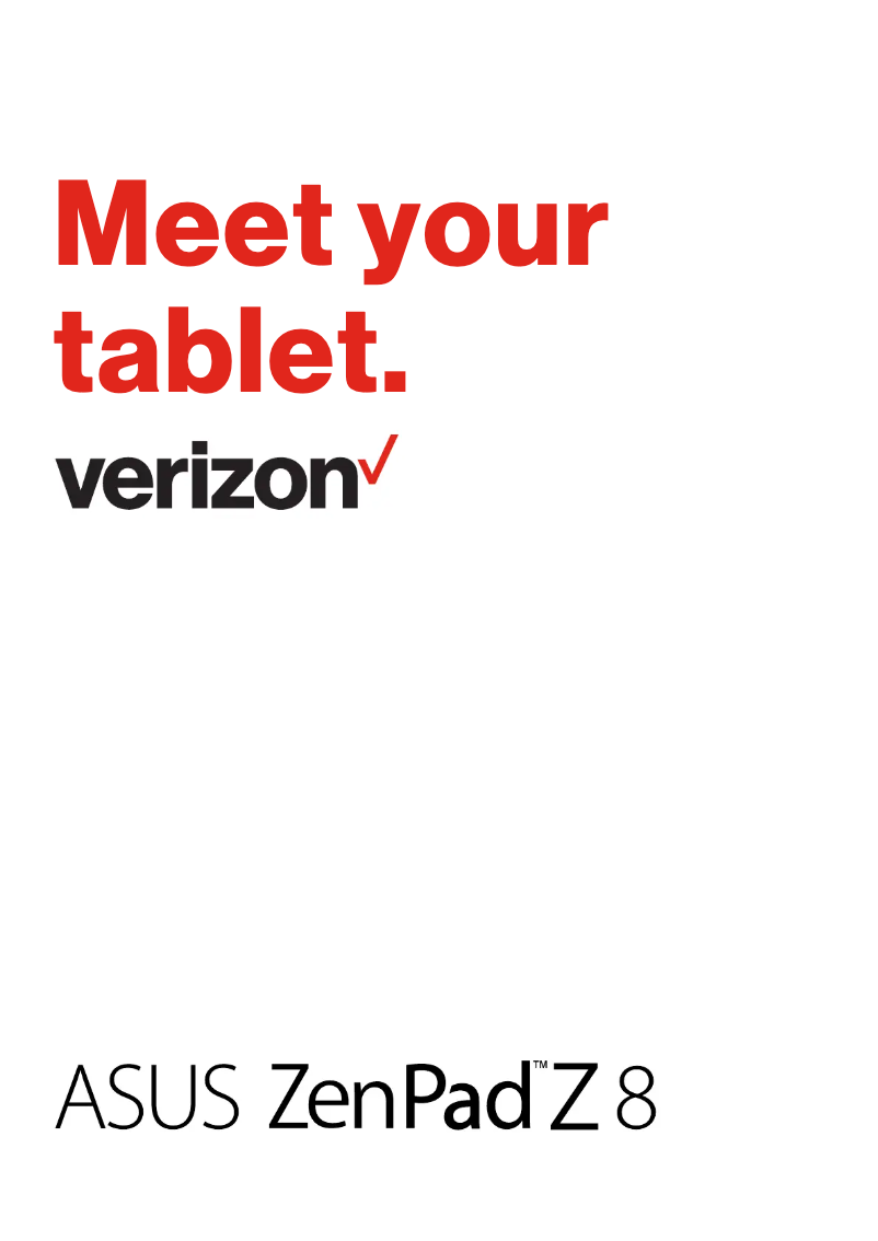 Image de la première page du manuel de l'appareil ZenPad Z8 ZT581KL