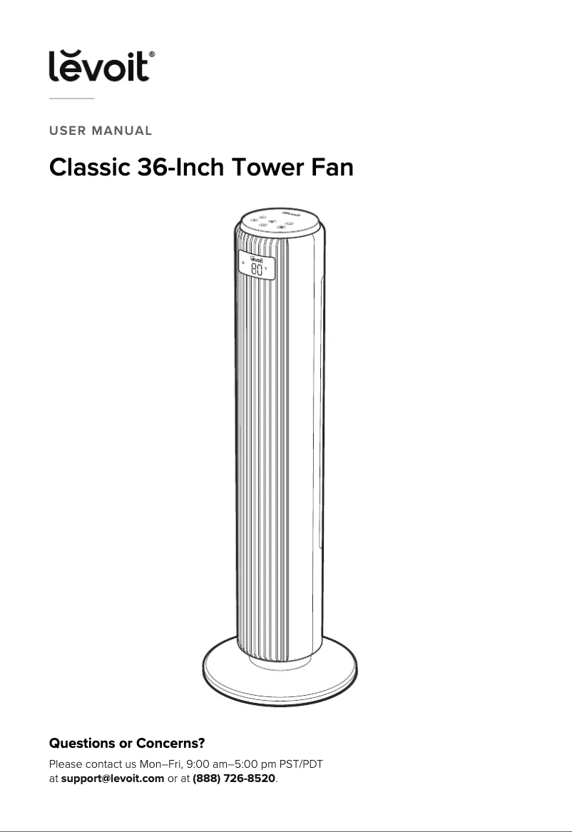 Image de la première page du manuel de l'appareil Classic 36-Inch