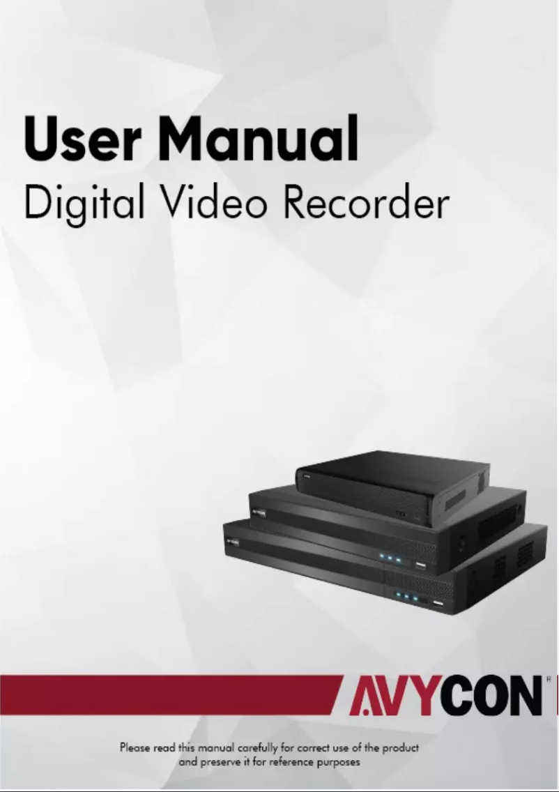 Page n°1 - Manuel utilisateur Avycon AVR-HN808P8