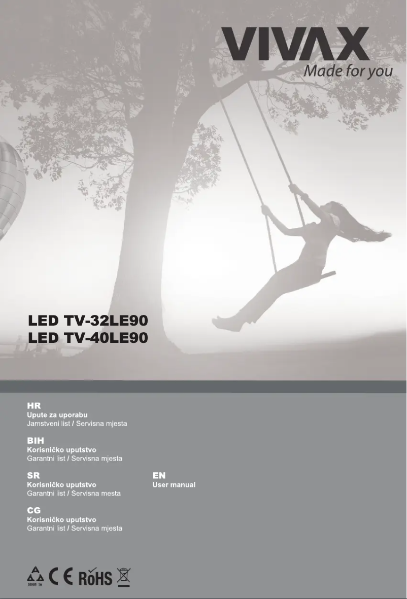 Page n°1 - Manuel utilisateur Vivax TV-40LE90