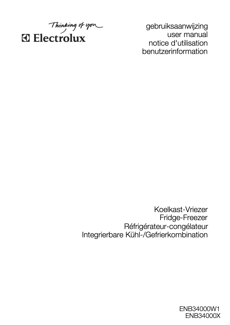 Página 1 del manual Manual de usuario Electrolux ENB34000X