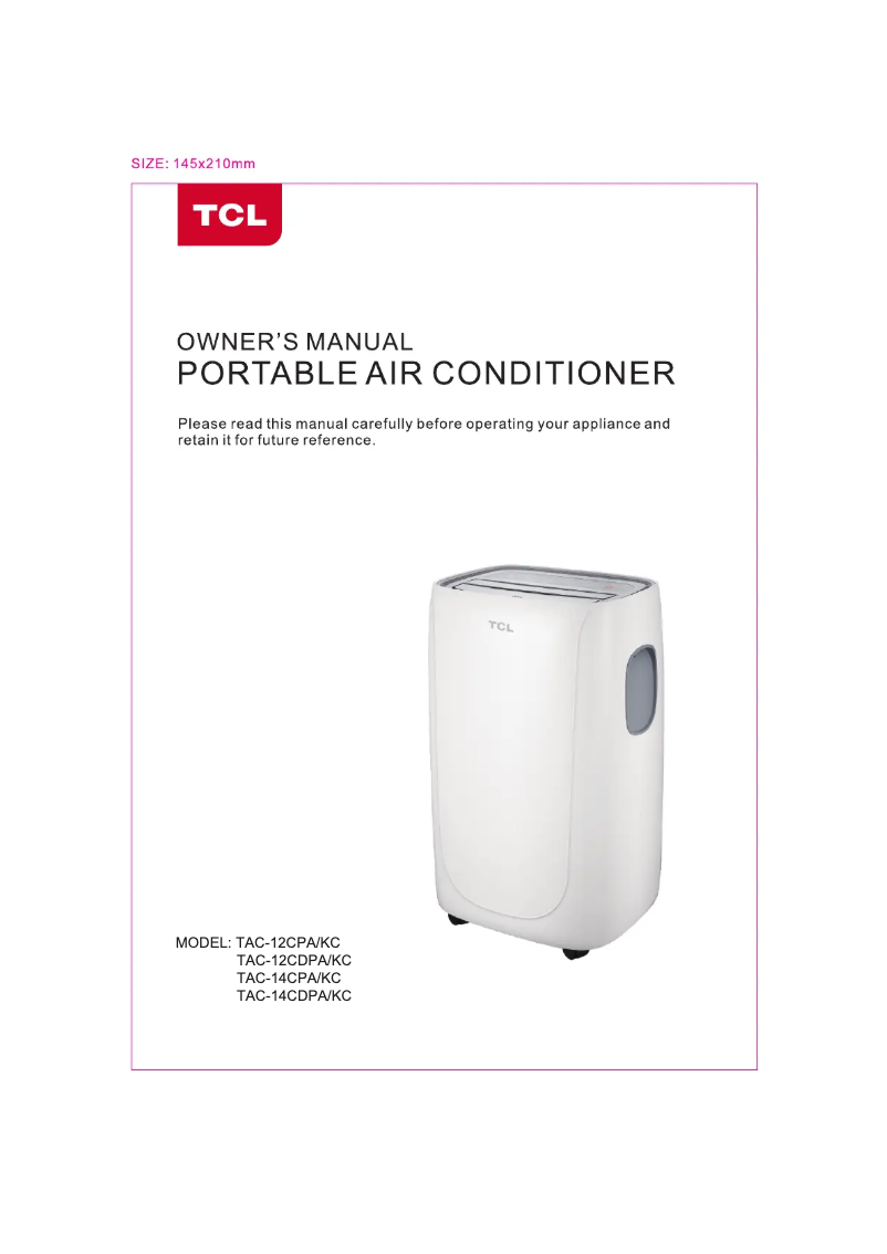 Page n°1 - Manuel utilisateur TCL TAC-12CDPA/KC