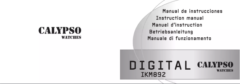 Page n°1 - Manuel utilisateur Calypso K5564