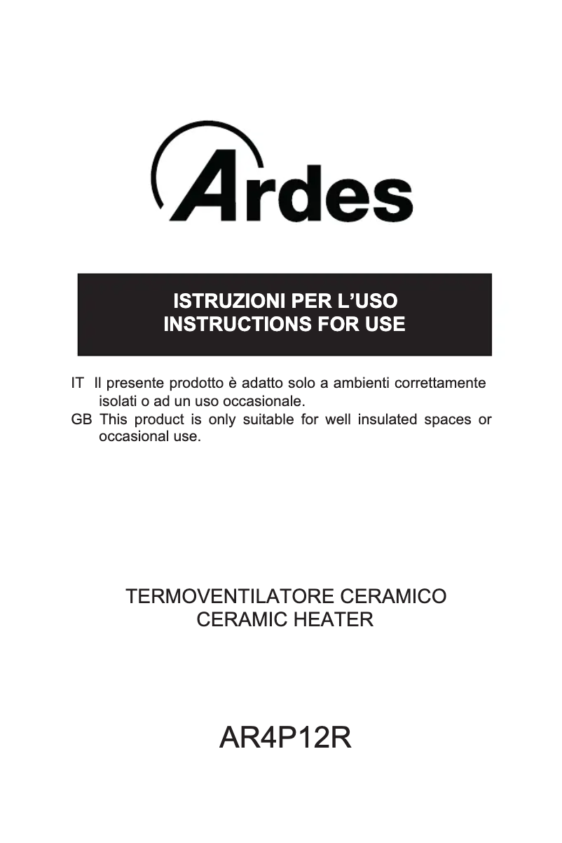 Página 1 del manual Manual de usuario Ardes AR4P12R