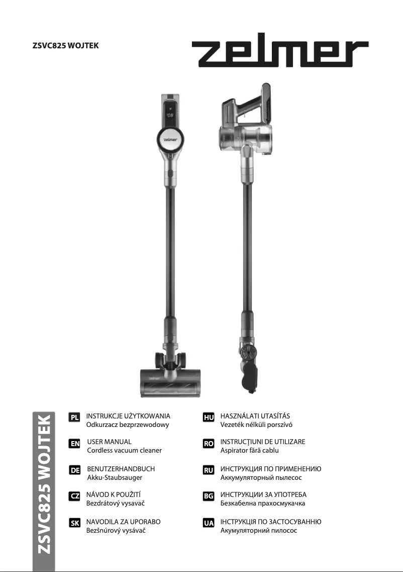 Page 1 de la notice Manuel utilisateur Zelmer Wojtek ZSVC825