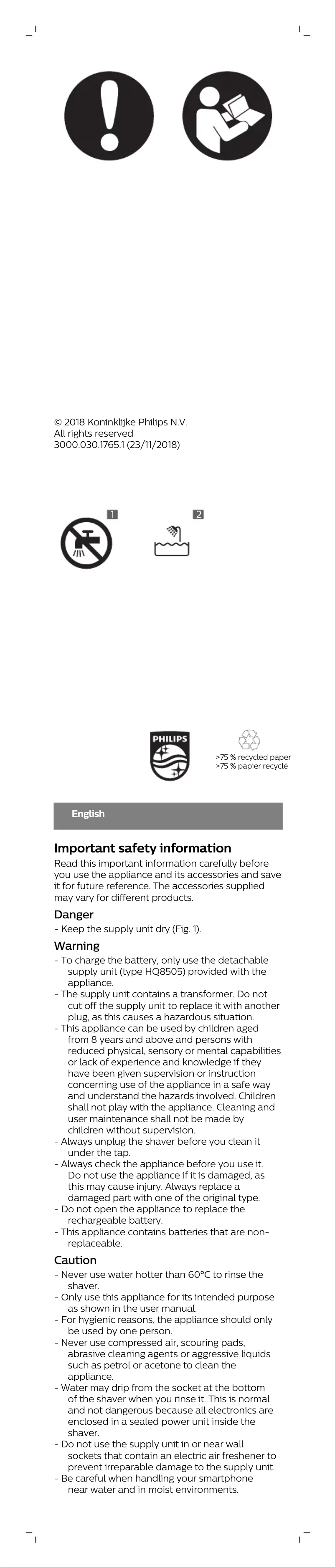 Page n°1 - Manuel utilisateur Philips Series 7000 S7940