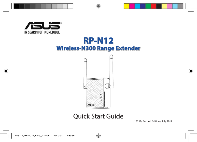 Page 1 de la notice Guide de démarrage rapide Asus RP-N12