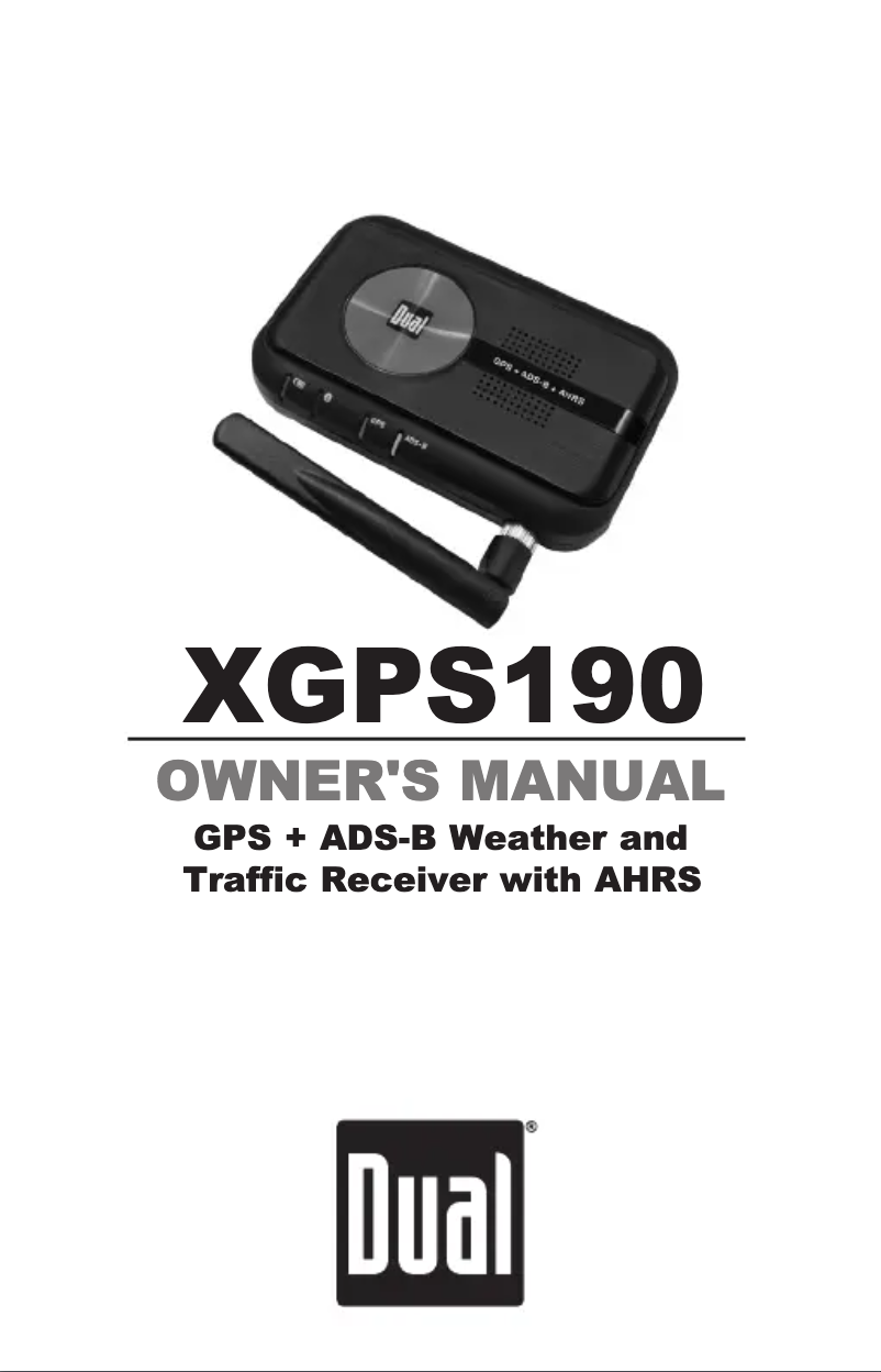 Image de la première page du manuel de l'appareil XGPS190