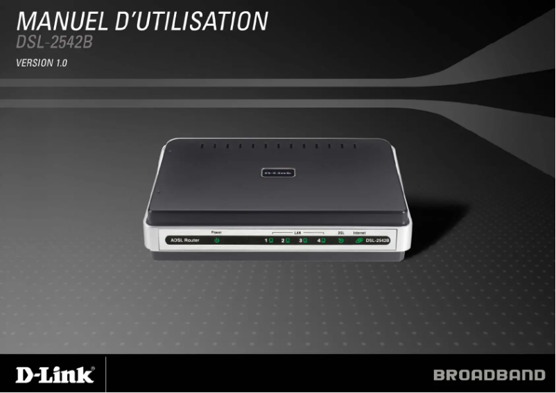 Page 1 de la notice Manuel utilisateur D-Link DSL-2542B
