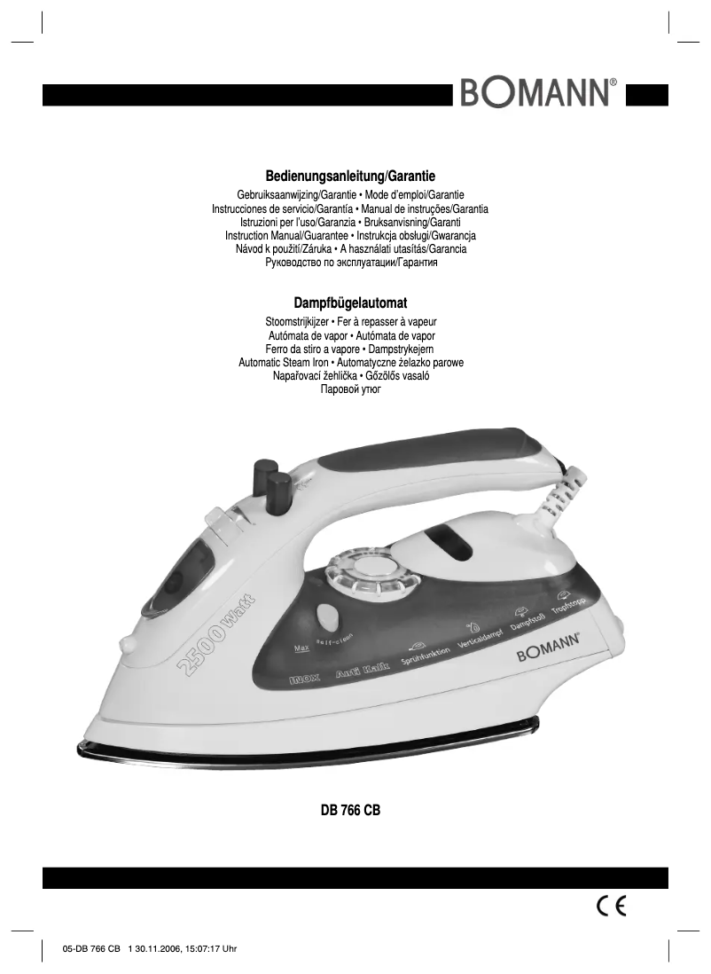 Image de la première page du manuel de l'appareil DB 766 CB