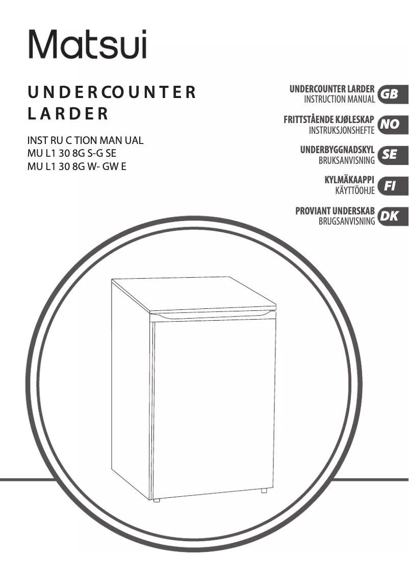 Page 1 de la notice Manuel utilisateur Matsui MUL1308GS