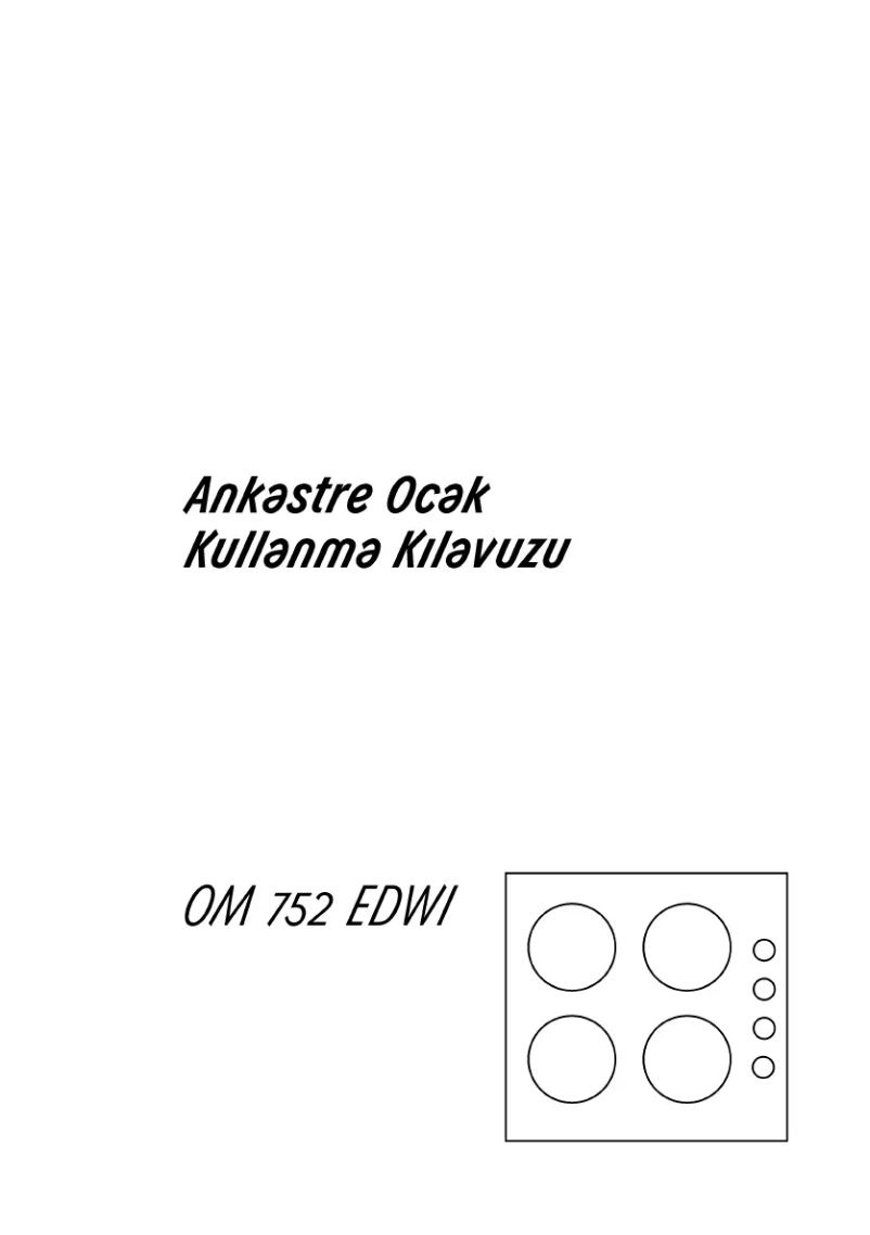 Image de la première page du manuel de l'appareil OM 752 EDWI