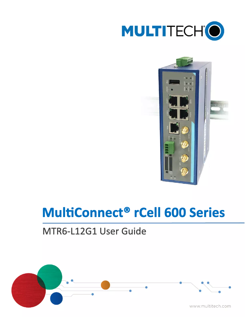 Image de la première page du manuel de l'appareil MultiConnect rCell 600