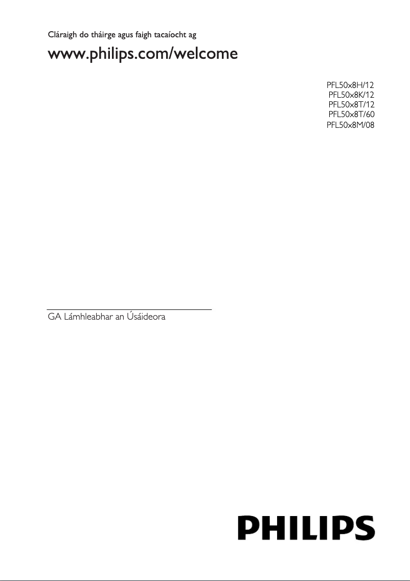 Page 1 de la notice Manuel utilisateur Philips 50PFL5028K