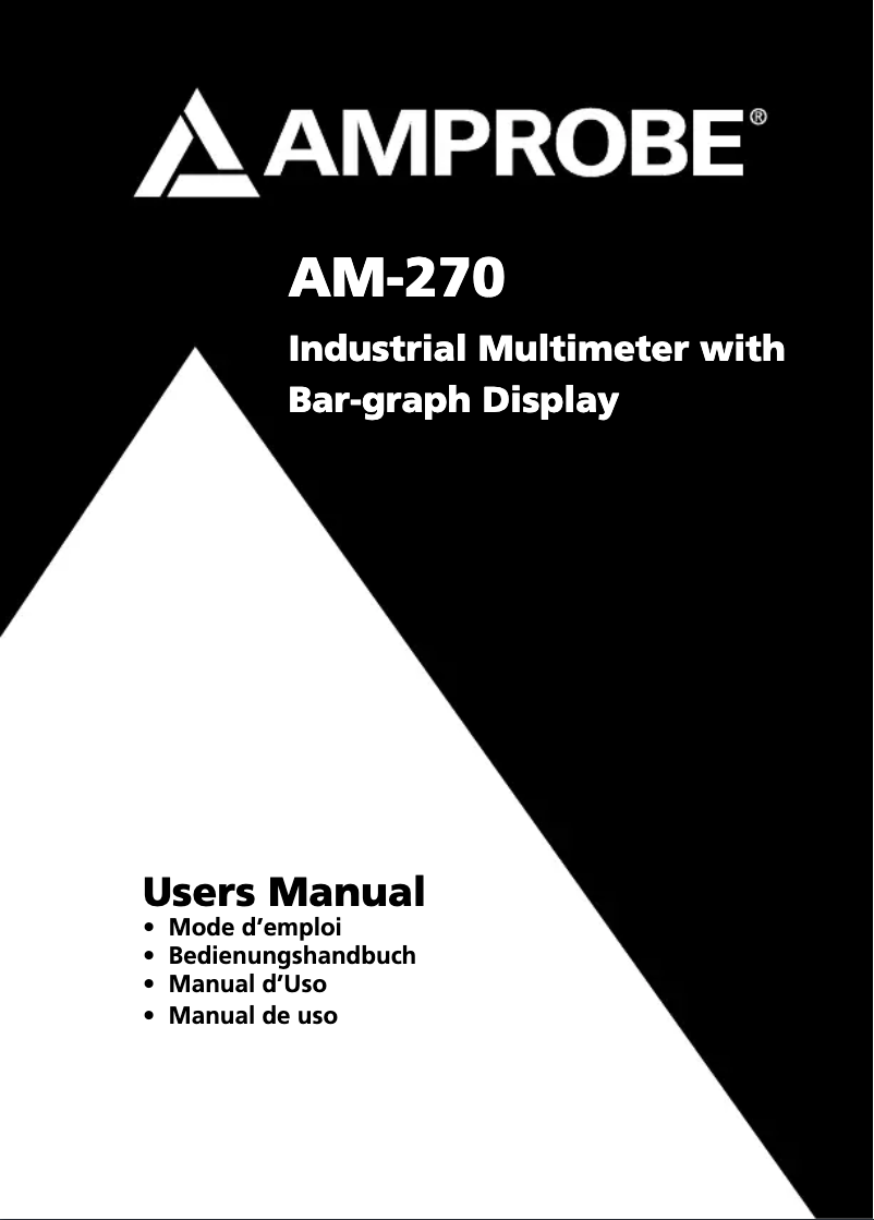 Página 1 del manual Manual de usuario Amprobe AM-270