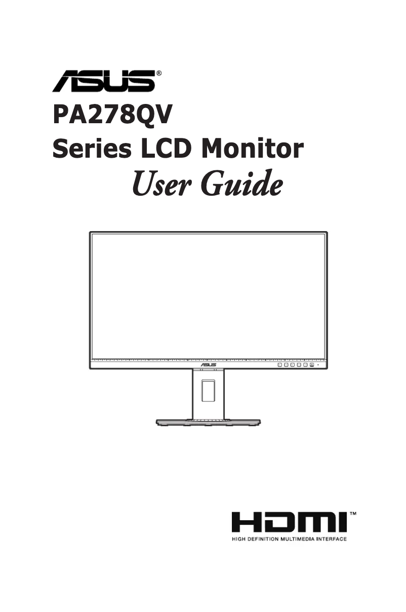 Page n°1 - Manuel utilisateur Asus PA278QV