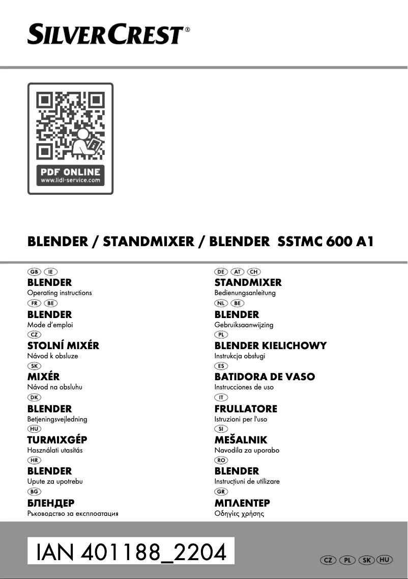 Page 1 de la notice Manuel utilisateur SilverCrest SSTMC 600 A1