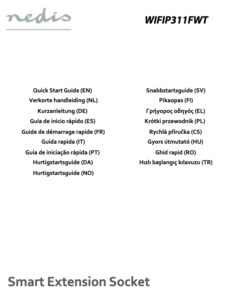 Image de la première page du manuel de l'appareil WIFIP311FWT