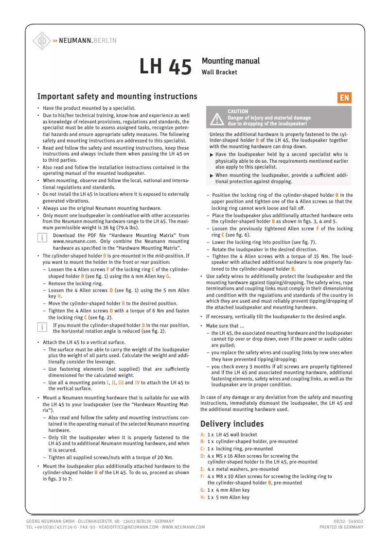 Image de la première page du manuel de l'appareil LH 45