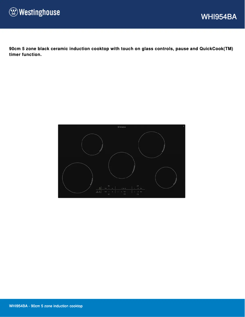 Image de la première page du manuel de l'appareil WHI954BA