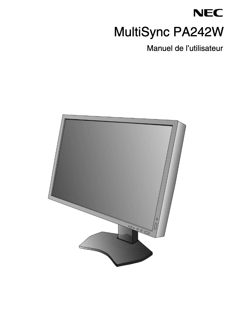 Page 1 de la notice Manuel utilisateur NEC SpectraView 242