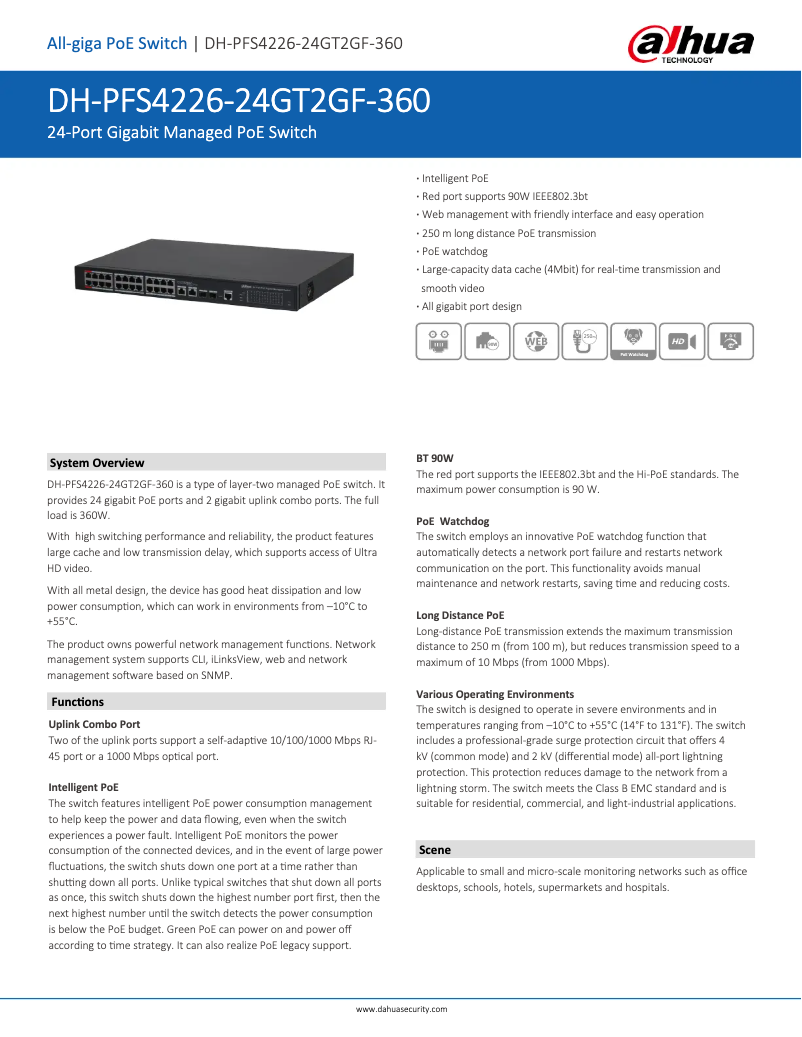 Image de la première page du manuel de l'appareil PFS4226-24GT2GF-360