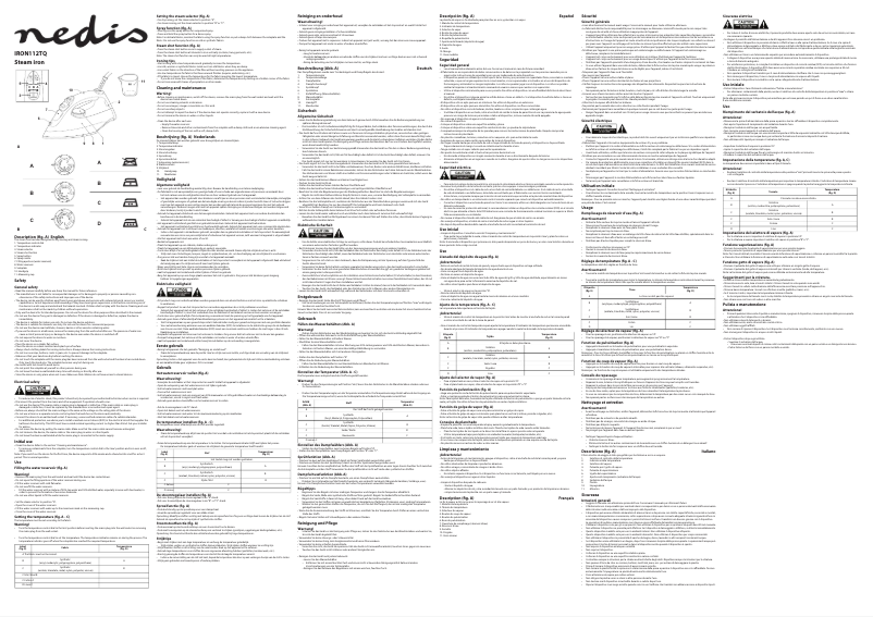 Page 1 de la notice Manuel utilisateur Nedis IRON112TQ