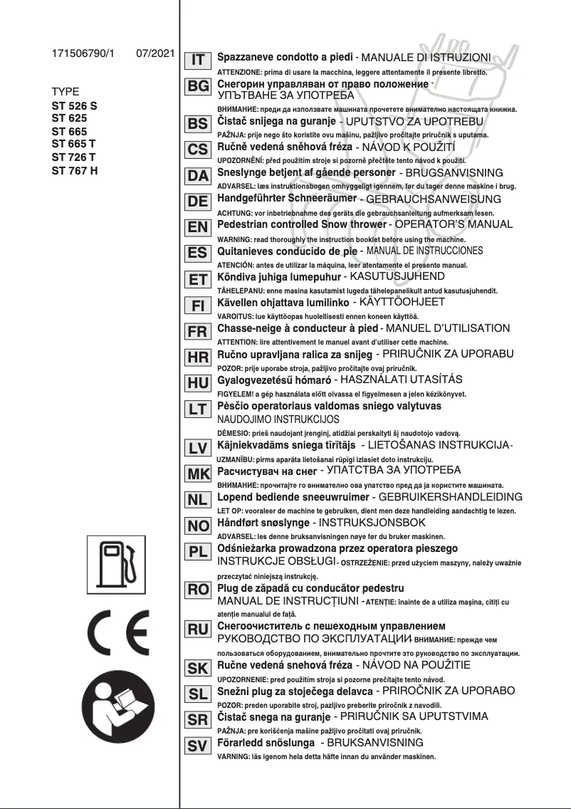 Page n°1 - Manuel utilisateur Stiga ST 5262 P