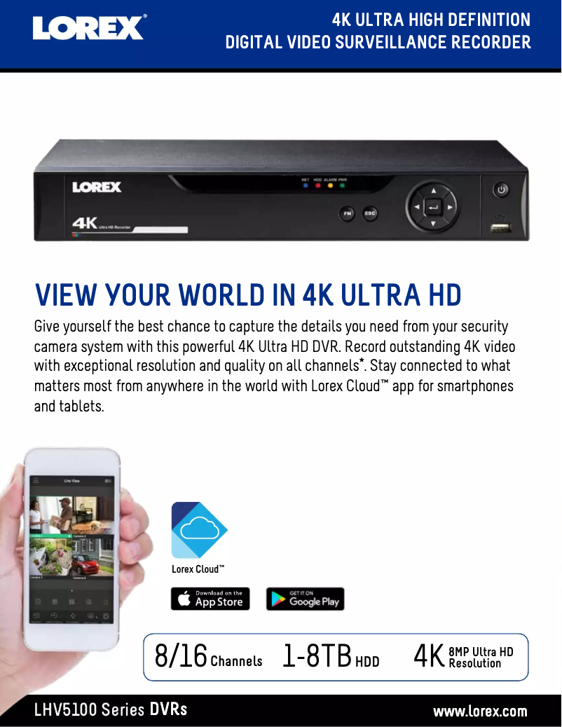 Page n°1 - Fiche technique Lorex LHV51082T