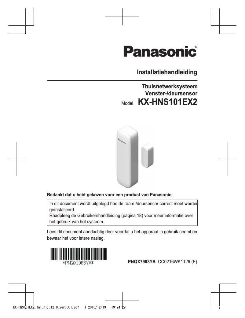 Página 1 del manual Manual de usuario Panasonic KX-HNS101EX2