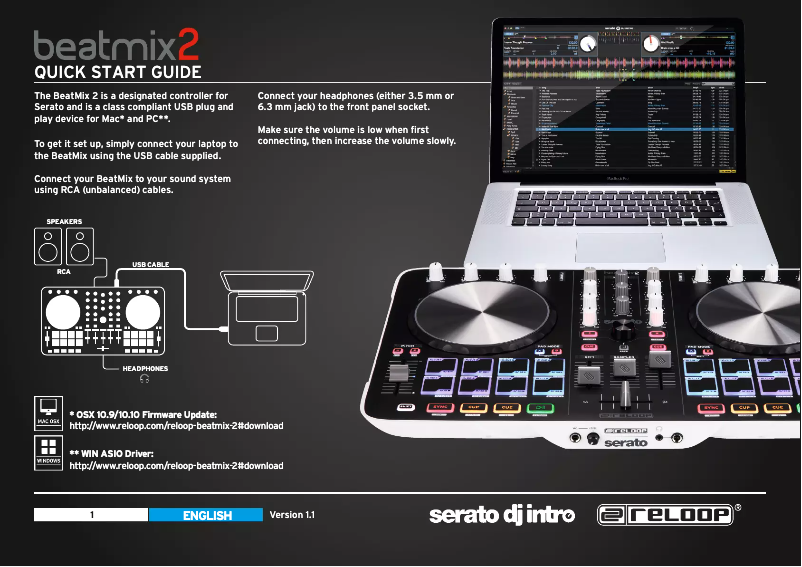 Image de la première page du manuel de l'appareil BeatMix 2