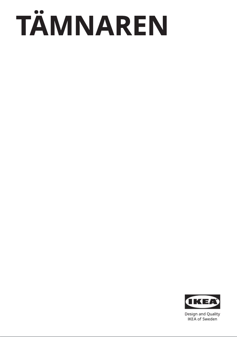 Page 1 de la notice Manuel utilisateur Ikea TÄMNAREN 404.938.68
