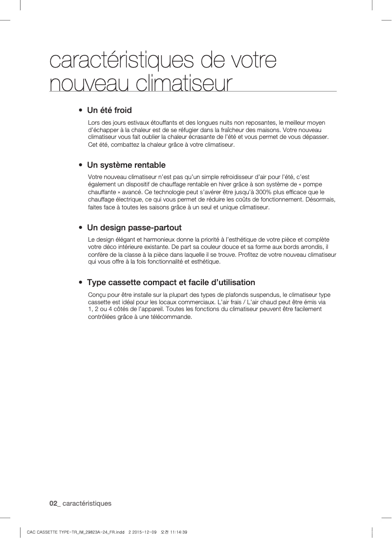 Image de la première page du manuel de l'appareil MH026FSEA