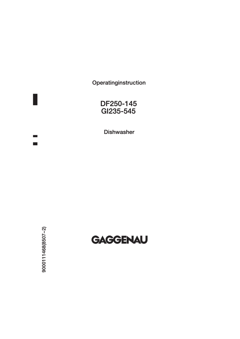 Page 1 de la notice Manuel utilisateur Gaggenau DF 250-145