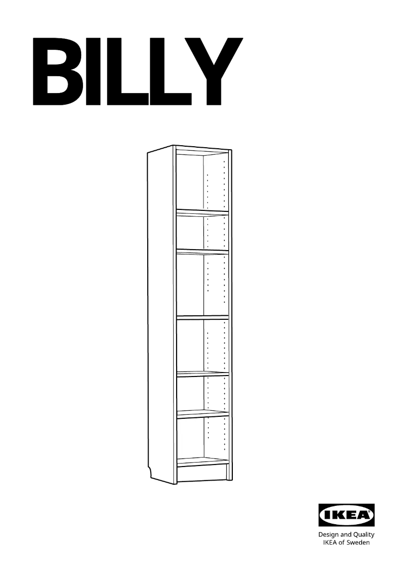Page 1 de la notice Manuel utilisateur Ikea BILLY 004.958.45