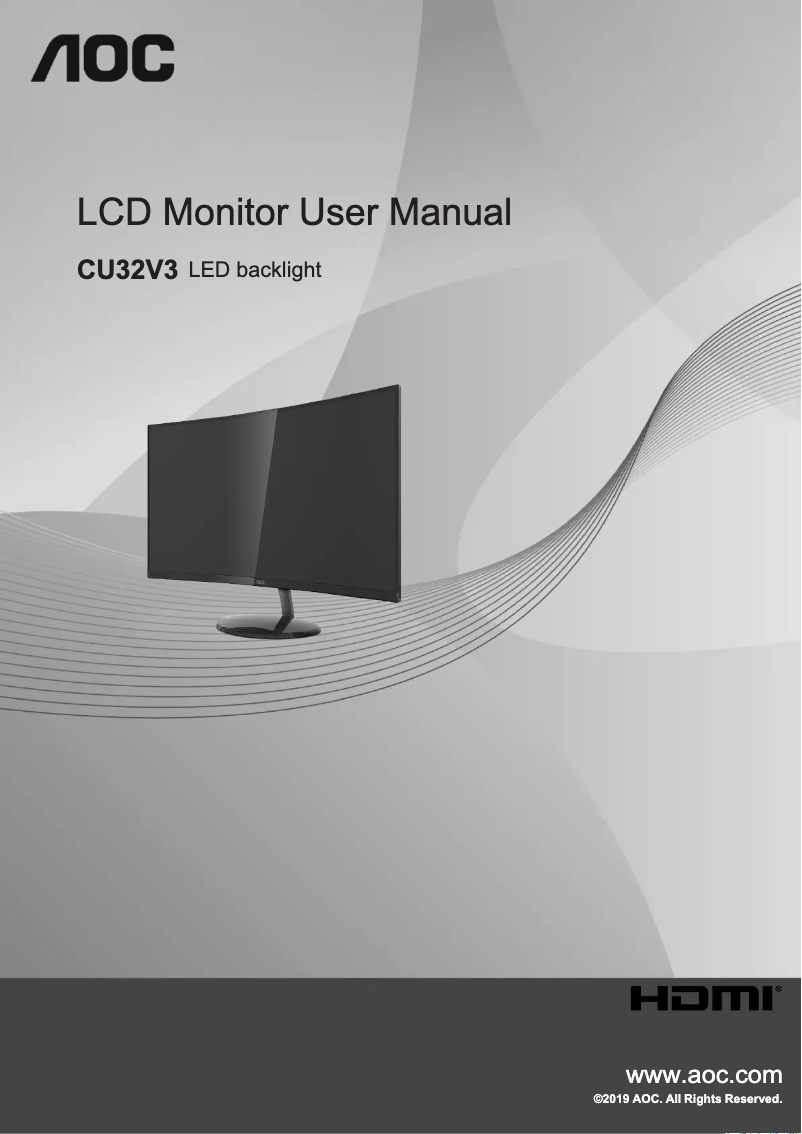 Page 1 de la notice Mode d'emploi AOC CU32V3