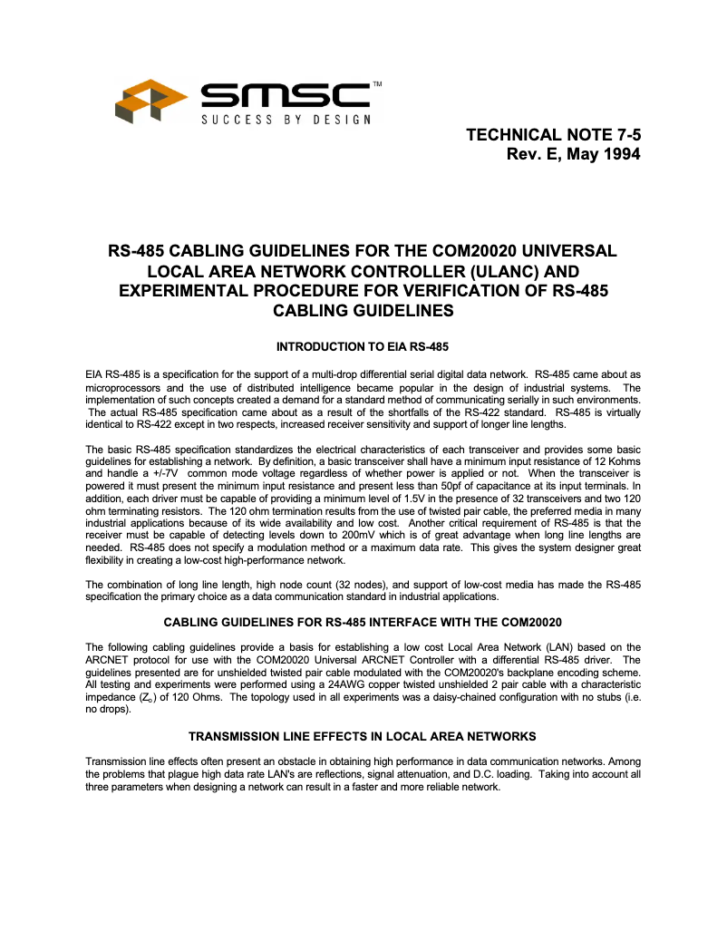 Page 1 de la notice Manuel utilisateur Microchip COM20020i