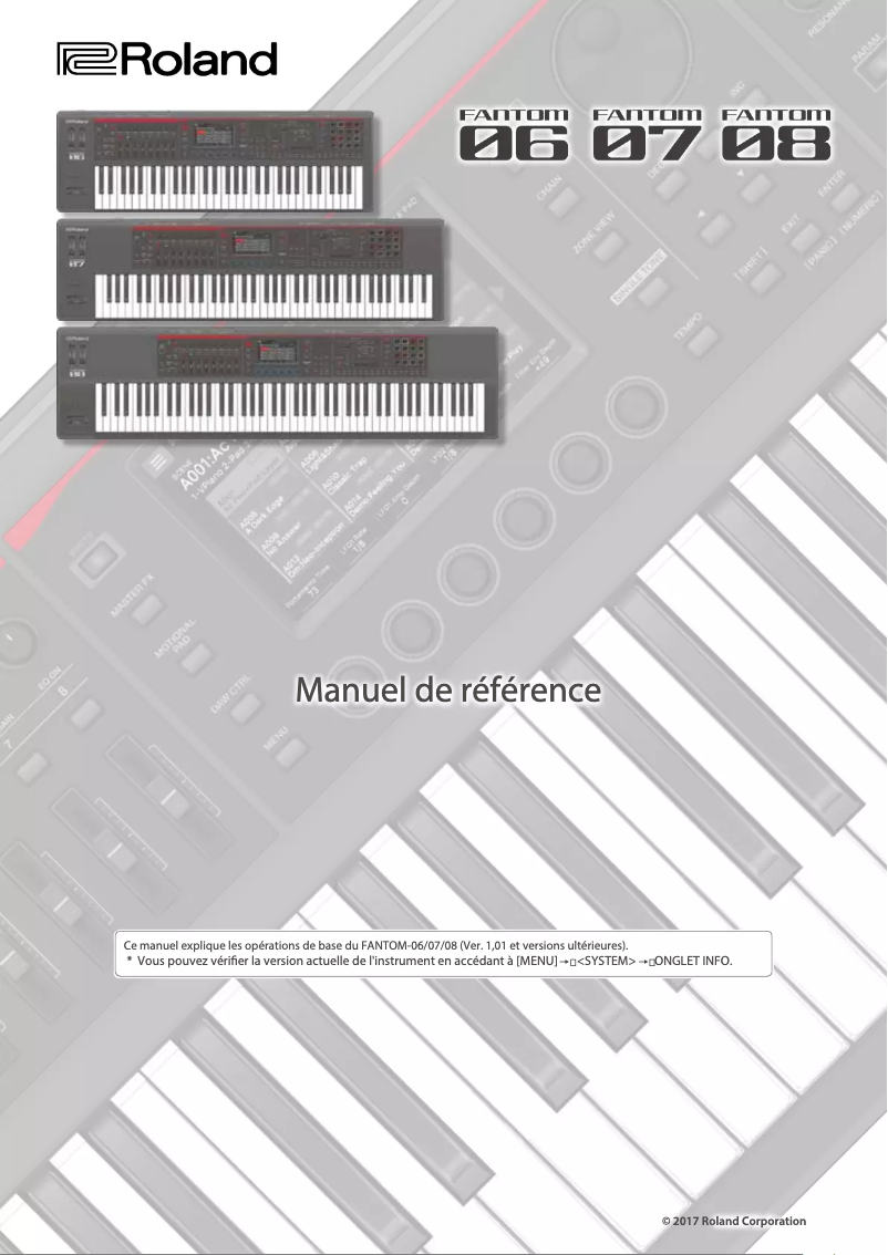 Image de la première page du manuel de l'appareil FANTOM-06