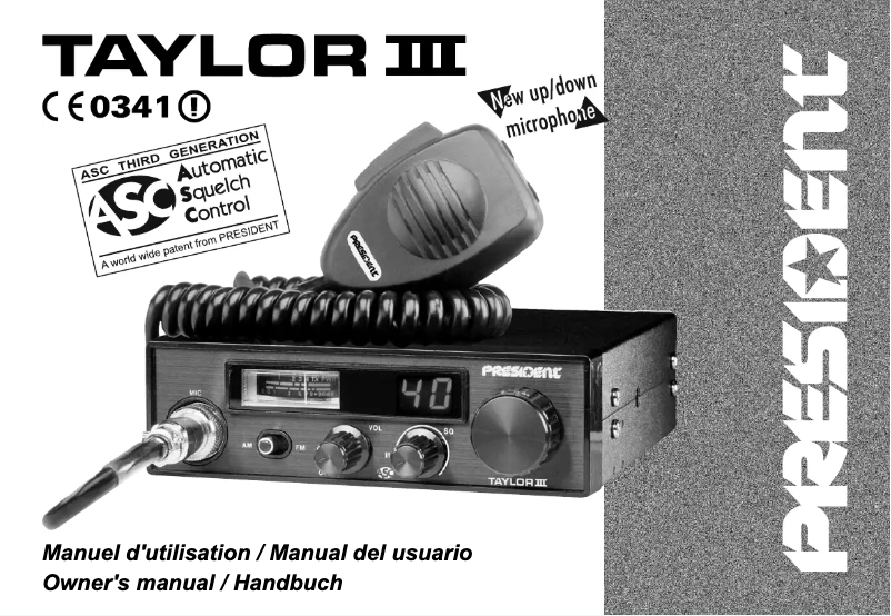 Page n°1 - Manuel utilisateur President Taylor III